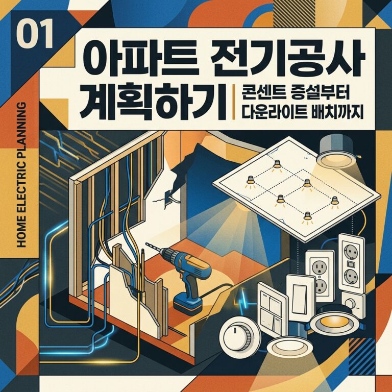ai thumbnail poster 아파트 전기공사 계획하기｜콘센트 증설부터 다운라이트 배치까지 1788691702